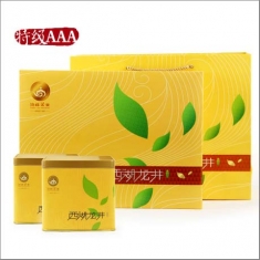 【顶峰】2015新茶预售 明前西湖龙井特级AAA 风系列黄款礼 250g